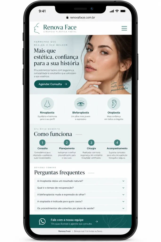 Criação de site para Cirurgia Plástica Facial