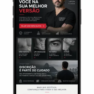 Administração de site para cirurgia plástica masculina