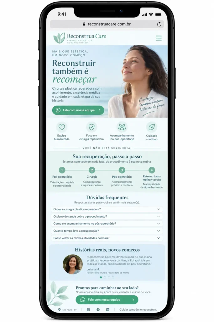 Criação de site para Cirurgia Plástica Reparadora