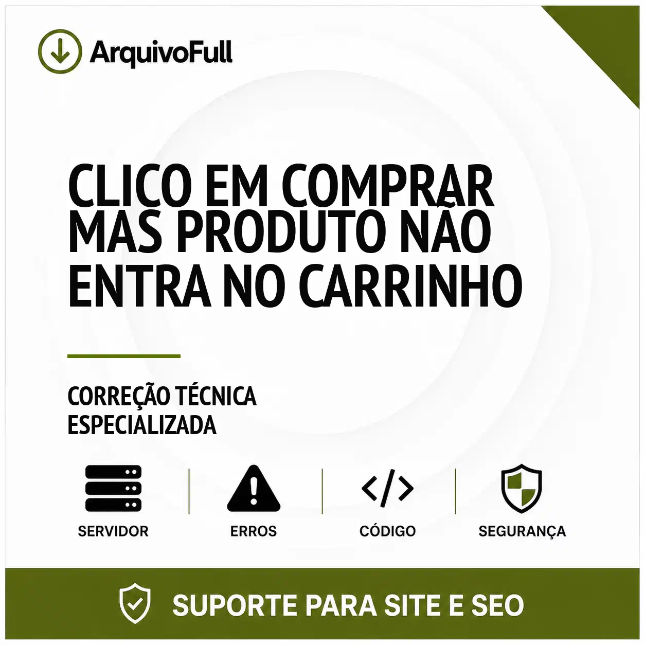 Suporte profissional para clico em Comprar Mas Produto Não Entra no Carrinho