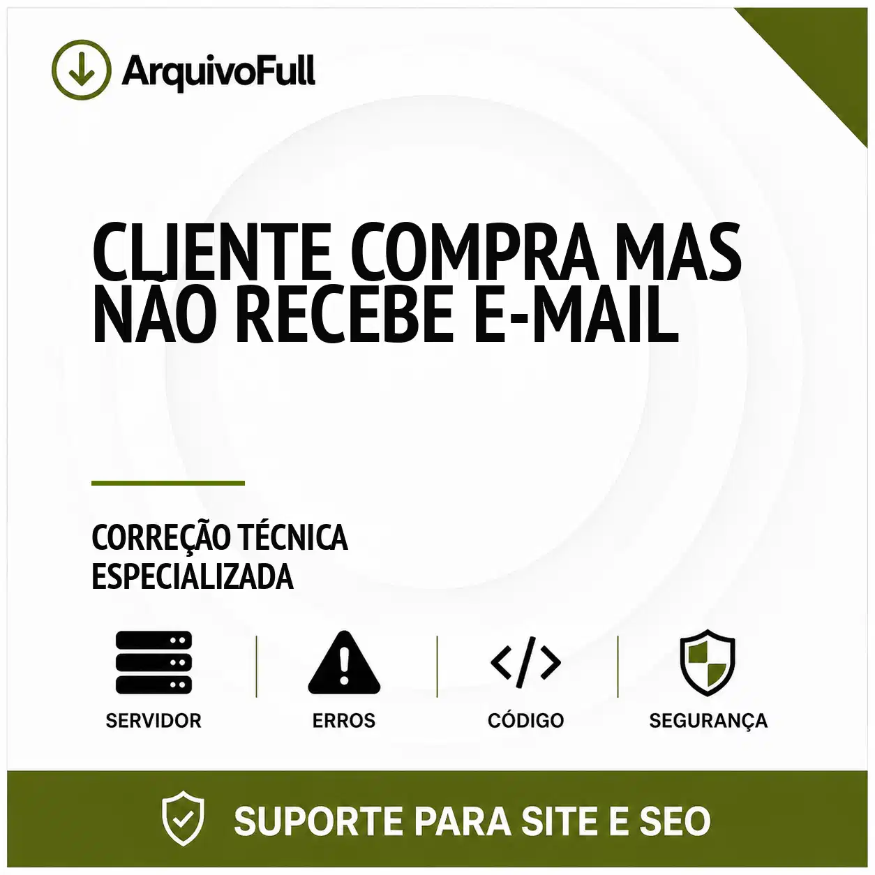 Suporte profissional para cliente Compra Mas Não Recebe e-mail