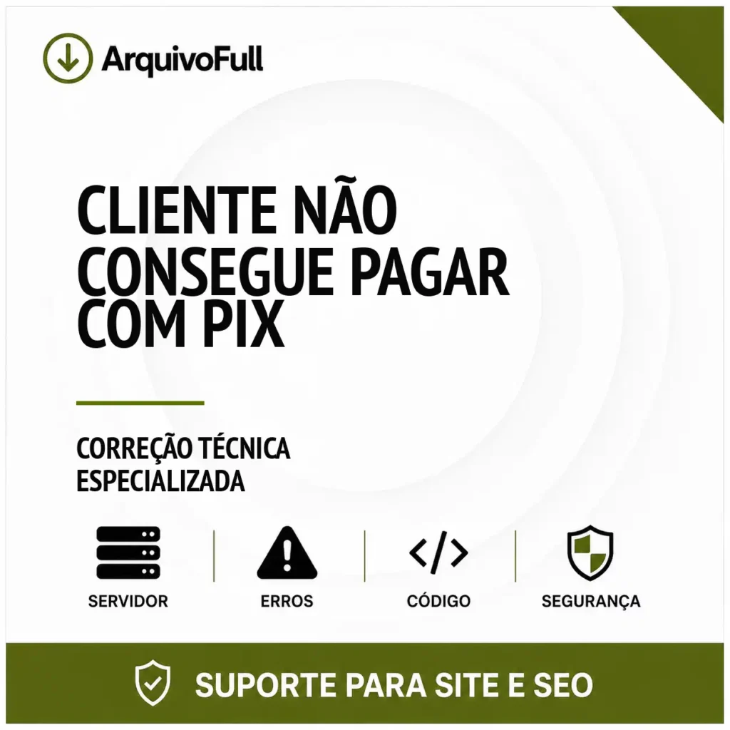 Suporte profissional para cliente Não Consegue Pagar com PIX