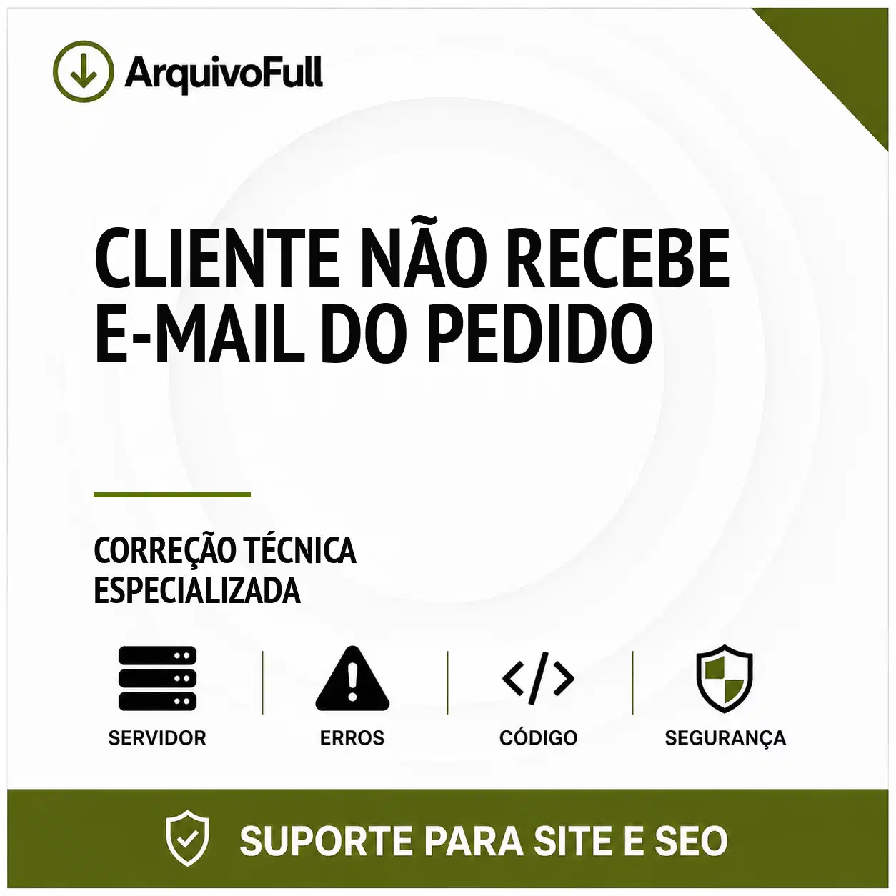 Suporte profissional para cliente Não Recebe e-mail do Pedido
