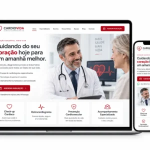 Clínica Cardiológica Criação de Site Profissional e Desenvolvimento de Site
