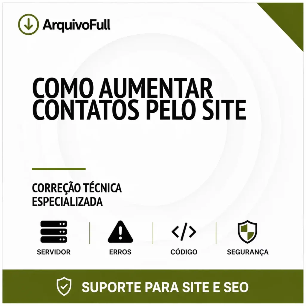Suporte profissional para aumentar Contatos pelo Site