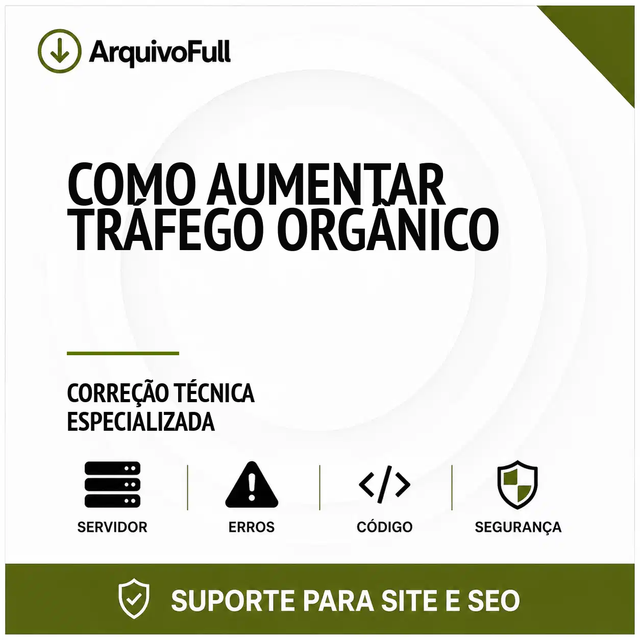 Suporte profissional para aumentar Tráfego Orgânico