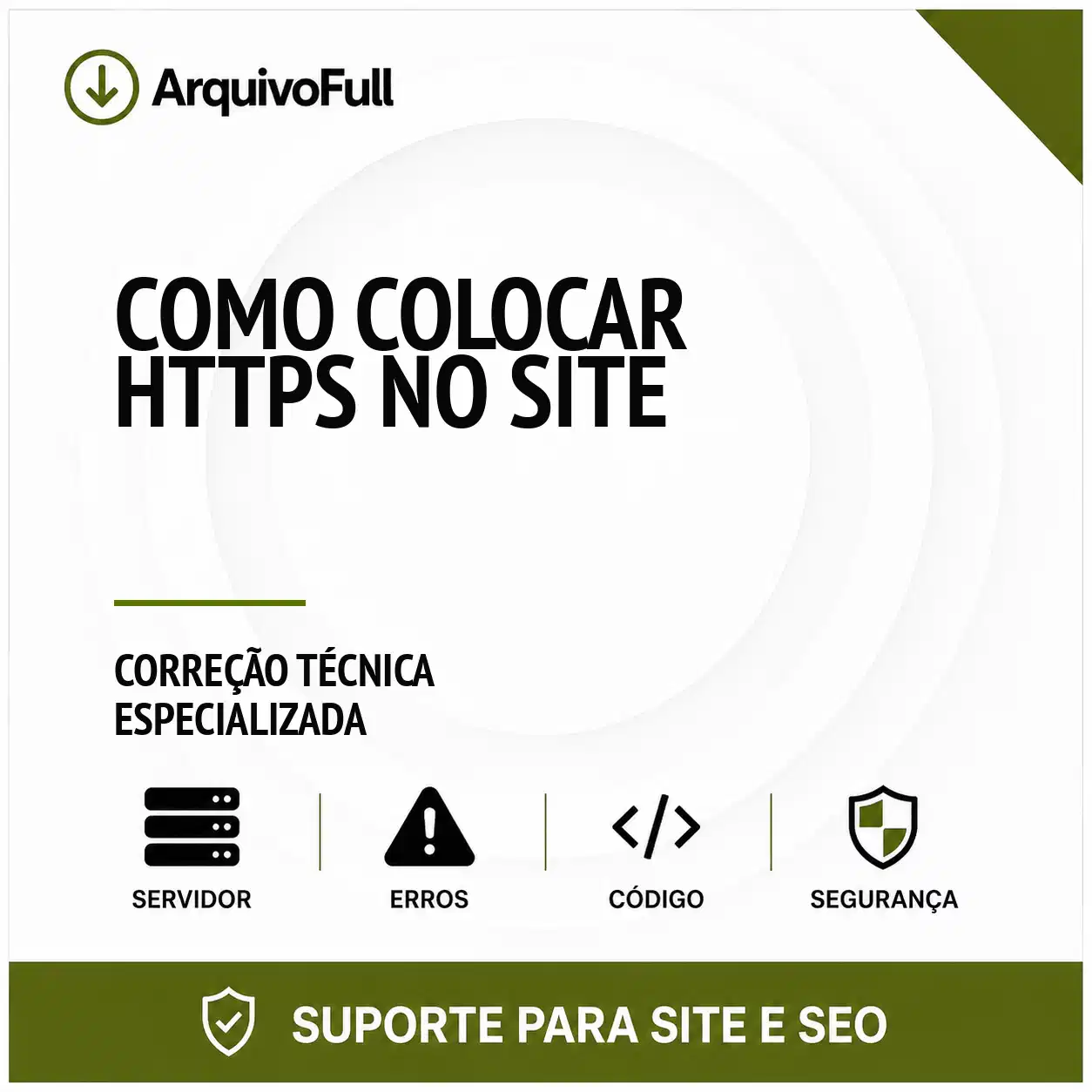 Suporte profissional para colocar HTTPS no Site