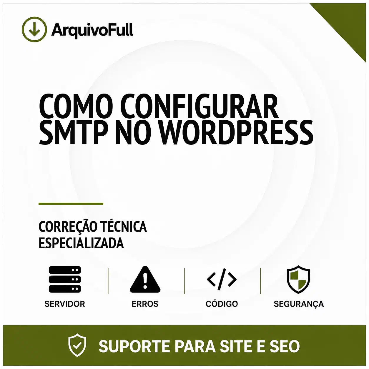 Suporte profissional para configurar SMTP no WordPress
