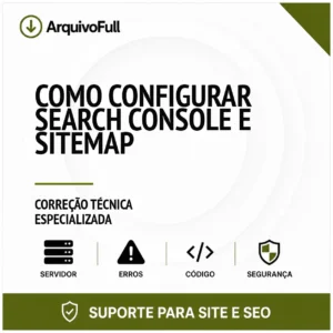 Suporte profissional para configurar Search Console e Sitemap