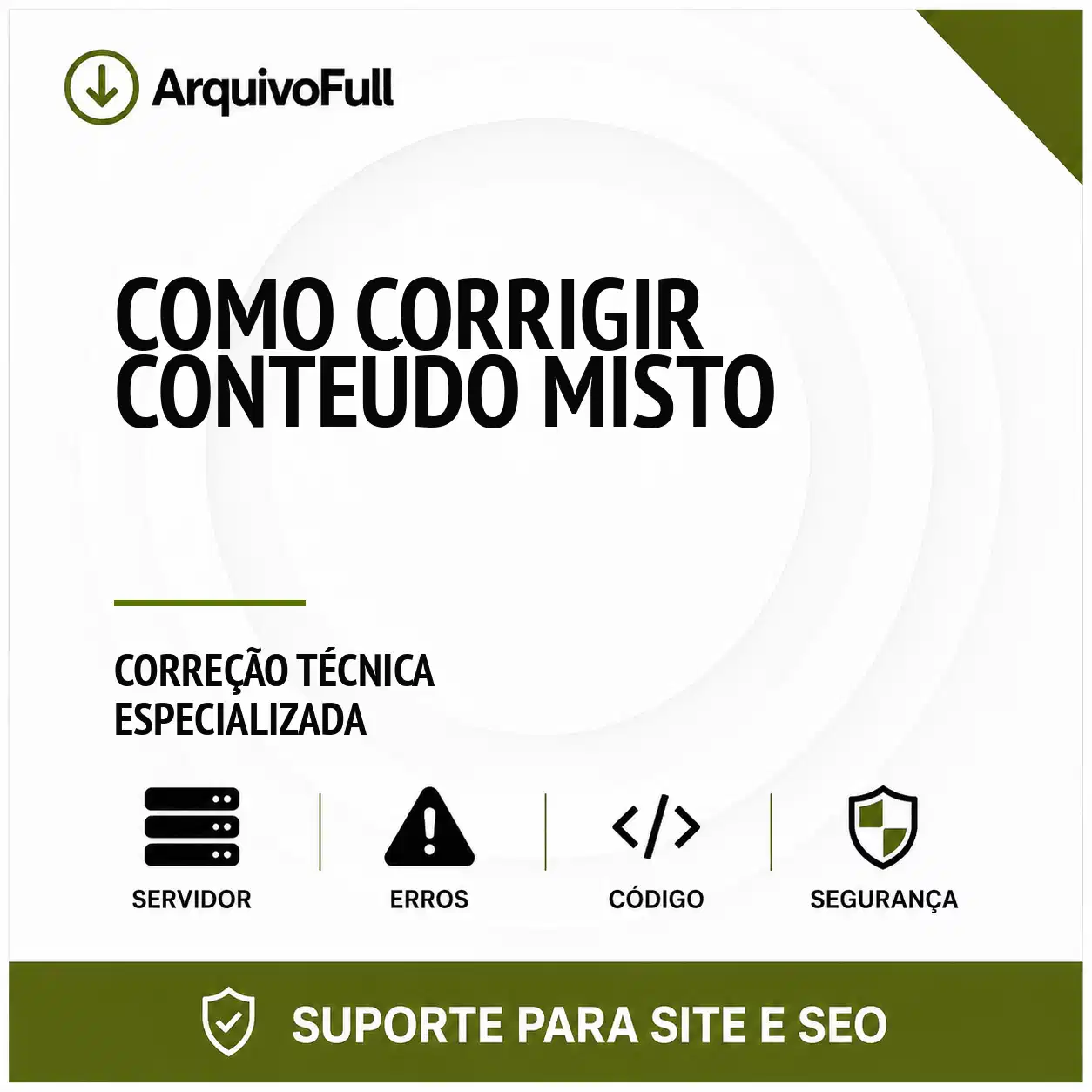 Suporte profissional para corrigir Conteúdo Misto
