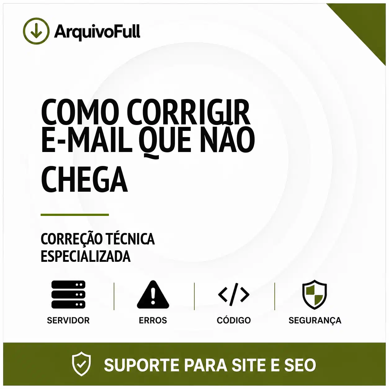 Suporte profissional para corrigir e-mail que Não Chega