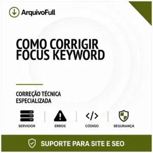 Suporte profissional para corrigir Focus Keyword