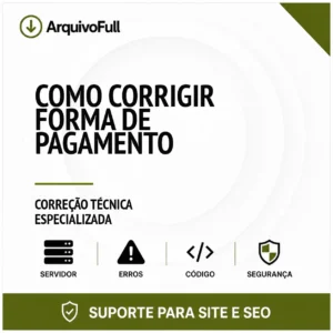 Suporte profissional para corrigir Forma de Pagamento