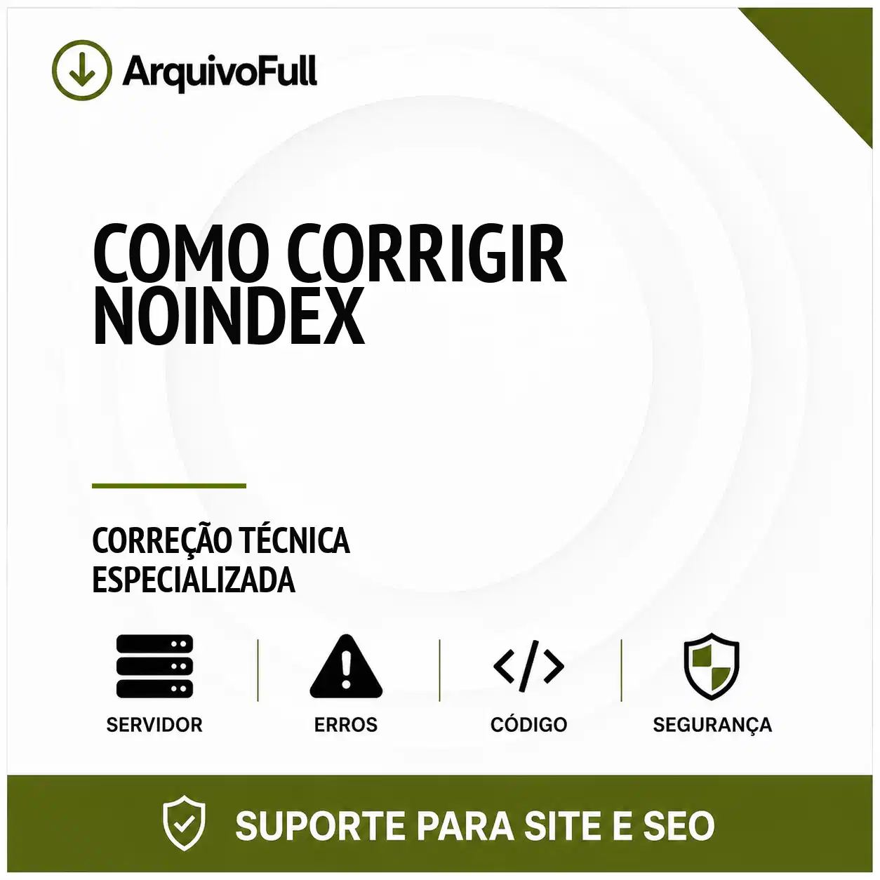 Suporte profissional para corrigir Noindex
