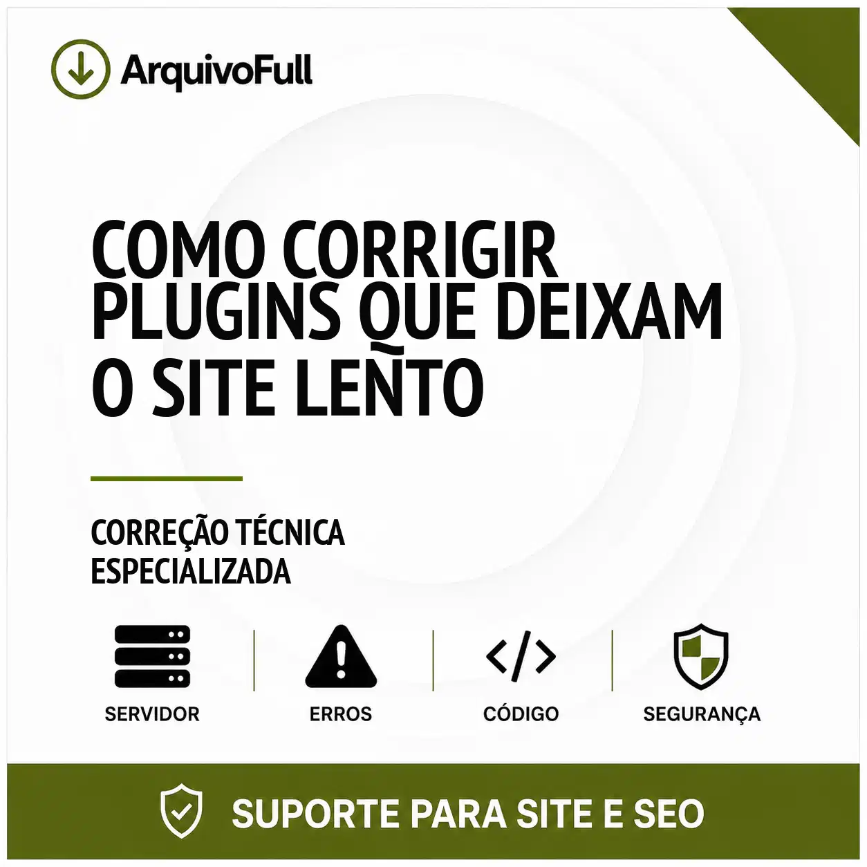 Suporte profissional para corrigir Plugins que Deixam o Site Lento