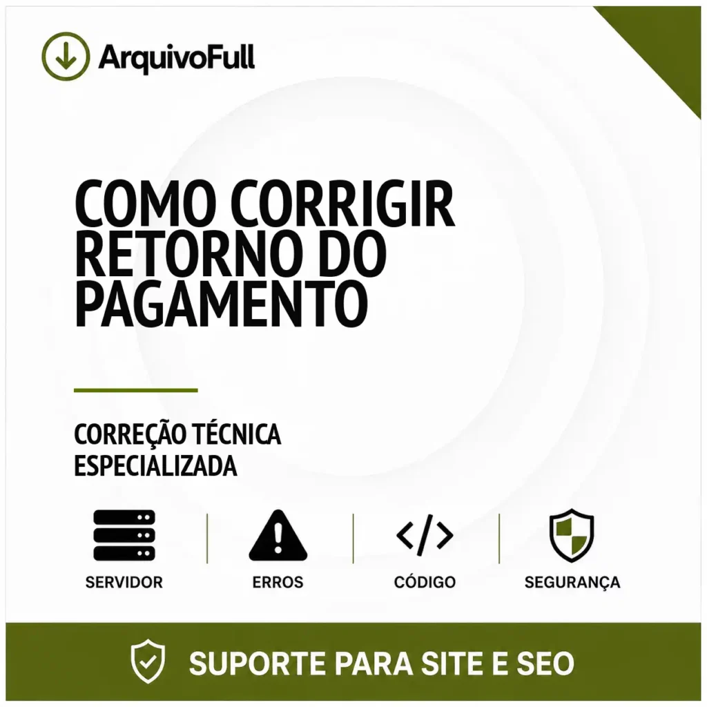 Suporte profissional para corrigir Retorno do Pagamento