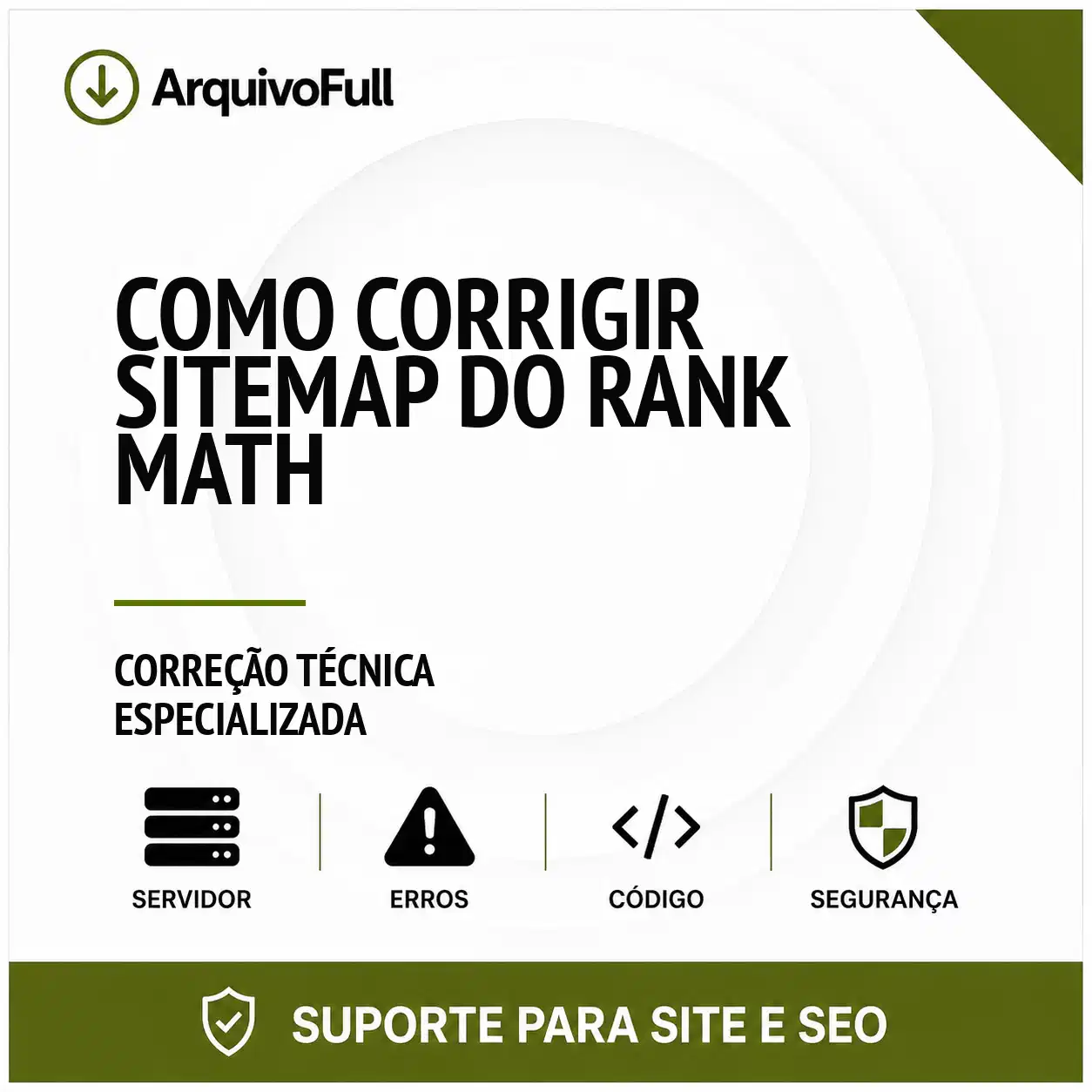 Suporte profissional para corrigir Sitemap do Rank Math