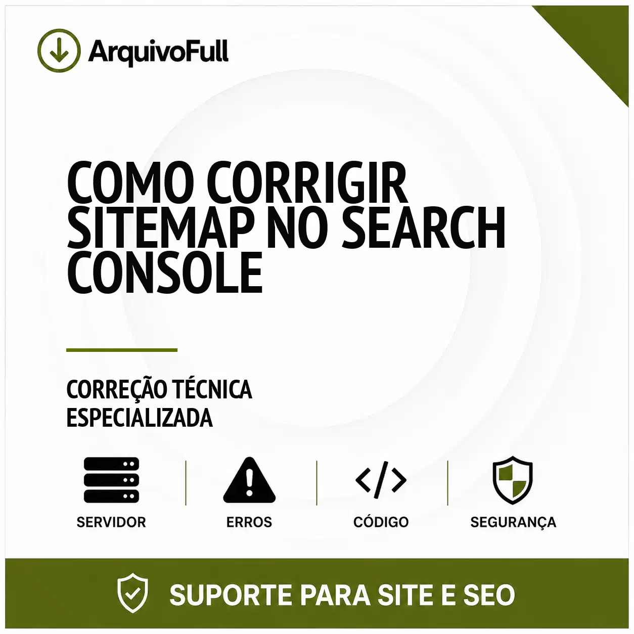 Suporte profissional para corrigir Sitemap no Search Console