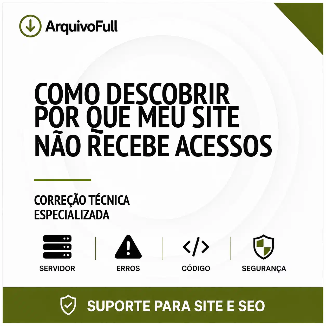 Suporte profissional para descobrir Por Que Meu Site Não Recebe Acessos