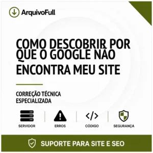 Suporte profissional para descobrir Por Que o Google Não Encontra Meu Site