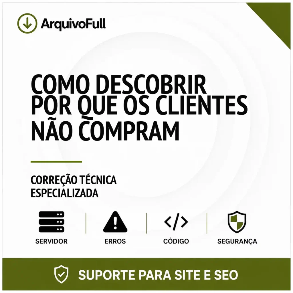 Suporte profissional para descobrir Por Que os Clientes Não Compram