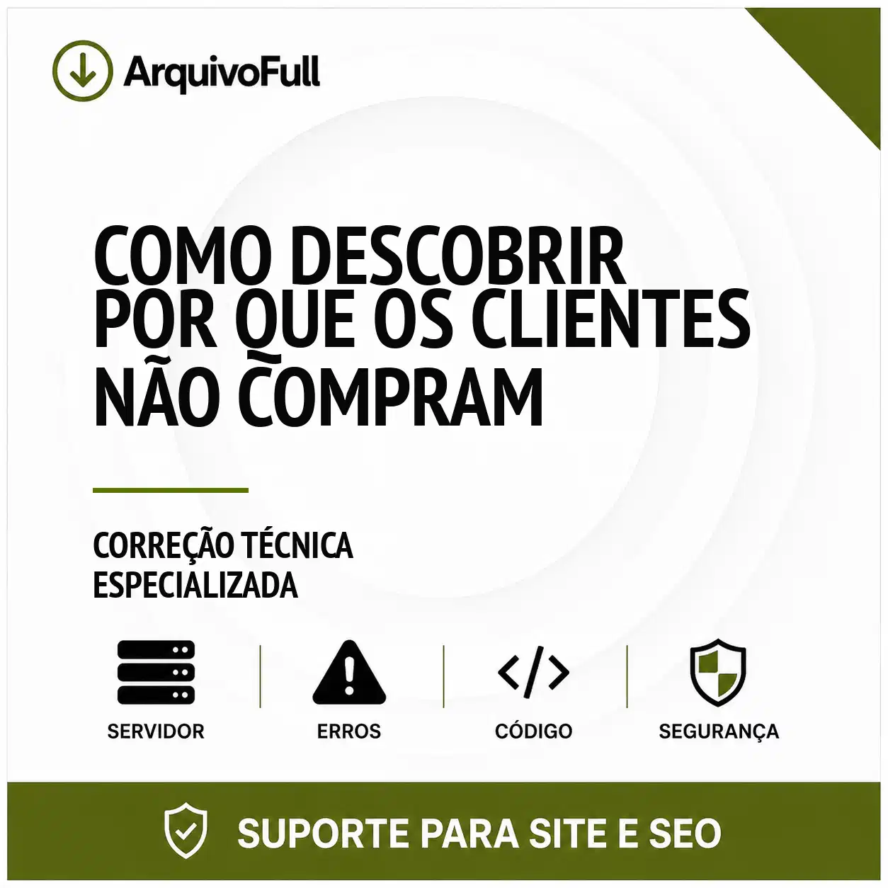 Suporte profissional para descobrir Por Que os Clientes Não Compram