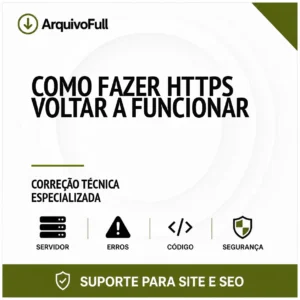 Suporte profissional para fazer HTTPS Voltar a Funcionar