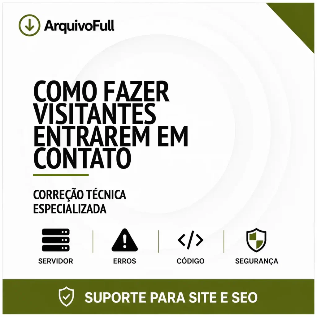 Suporte profissional para fazer Visitantes Entrarem em Contato