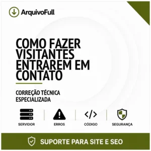 Suporte profissional para fazer Visitantes Entrarem em Contato