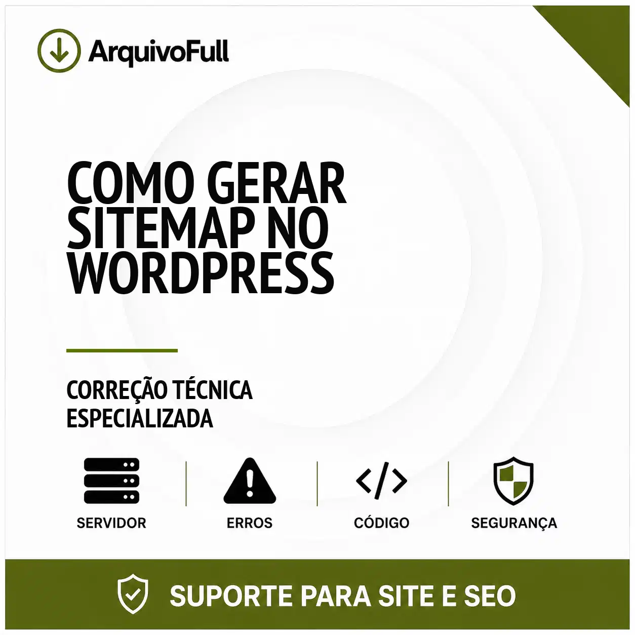 Suporte profissional para gerar Sitemap no WordPress