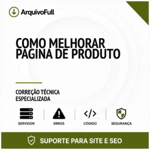 Suporte profissional para melhorar Página de Produto