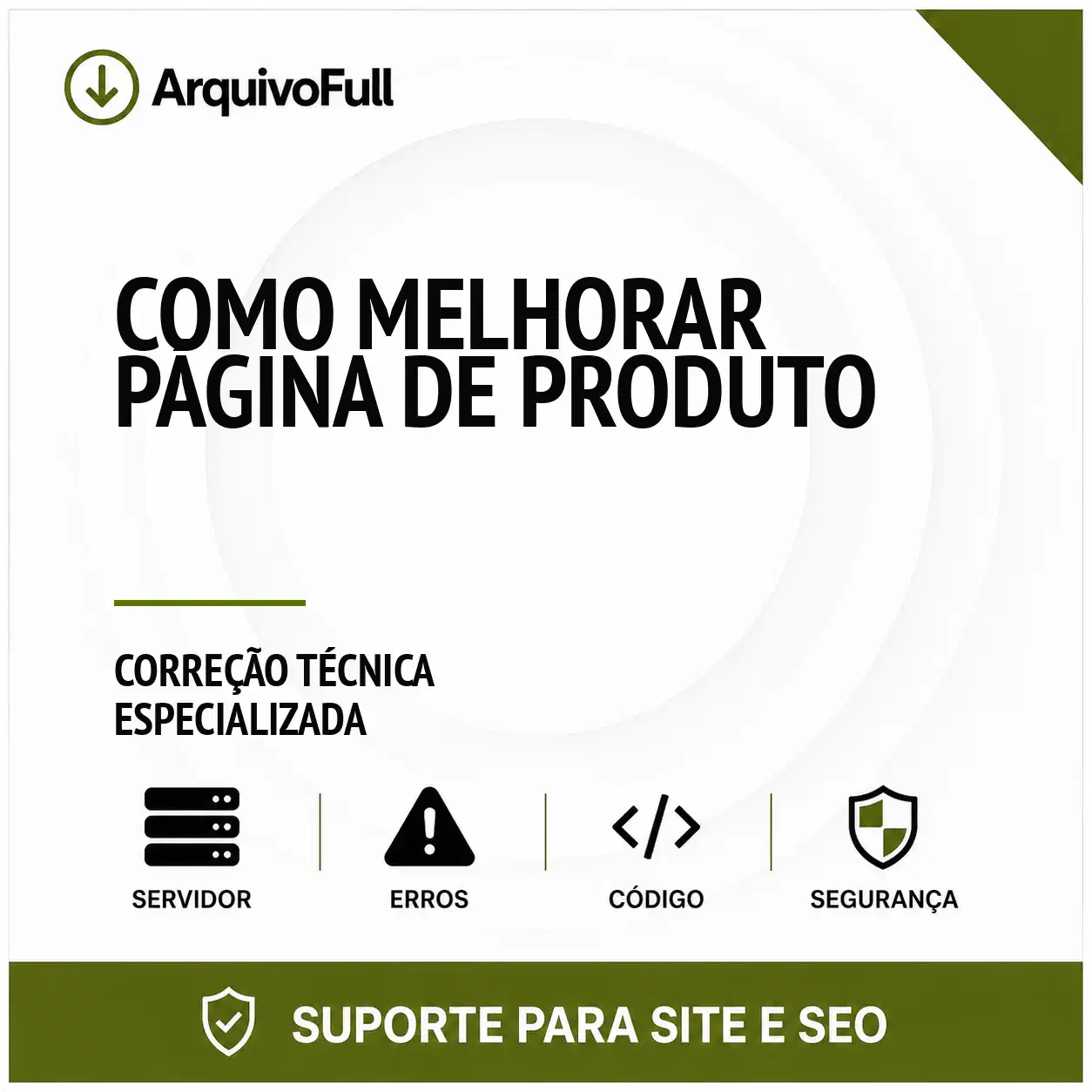 Suporte profissional para melhorar Página de Produto