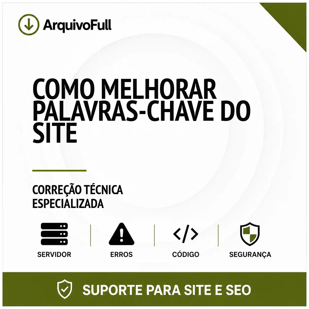 Suporte profissional para melhorar Palavras-Chave do Site