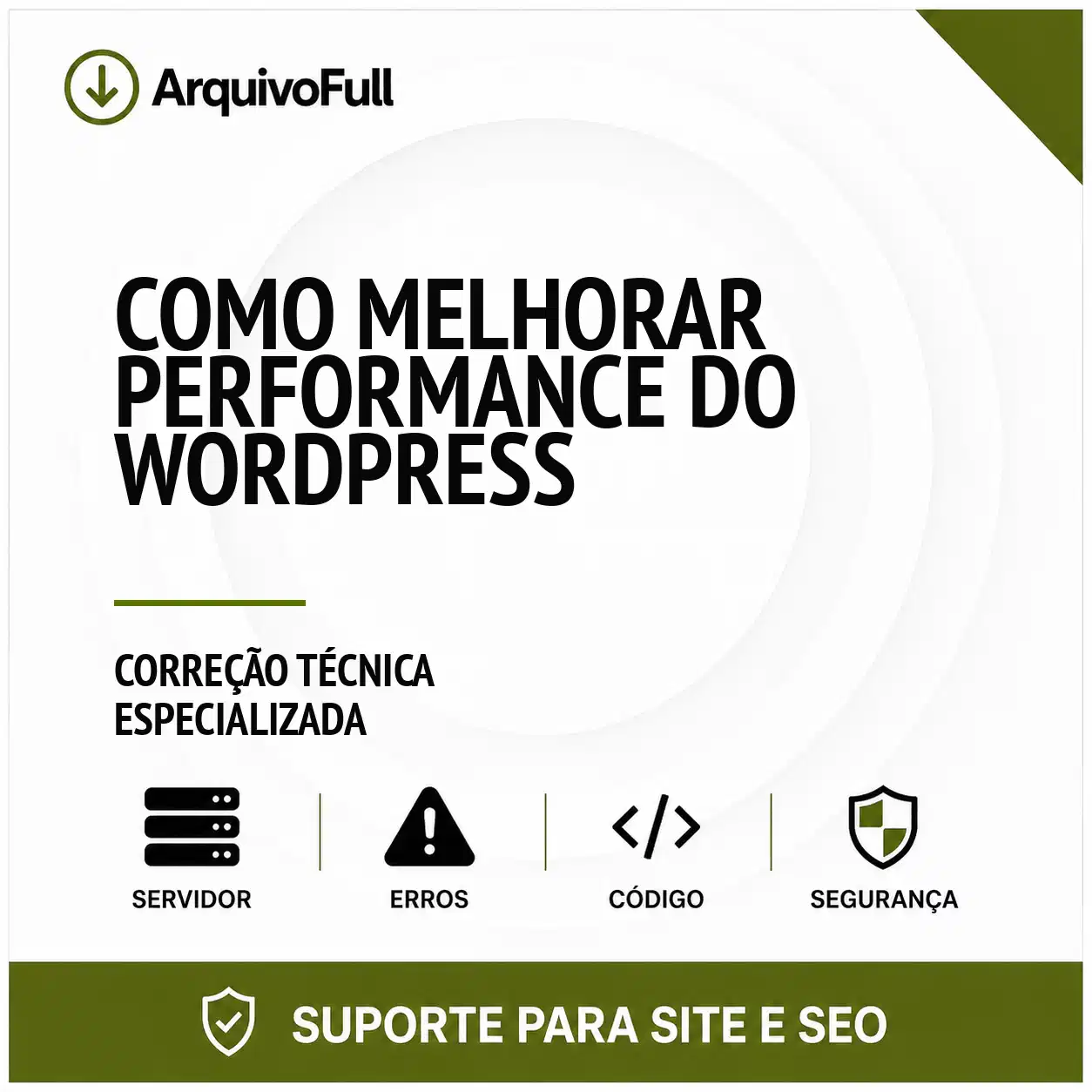 Suporte profissional para melhorar Performance do WordPress