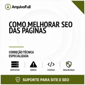 Suporte profissional para melhorar SEO das Páginas