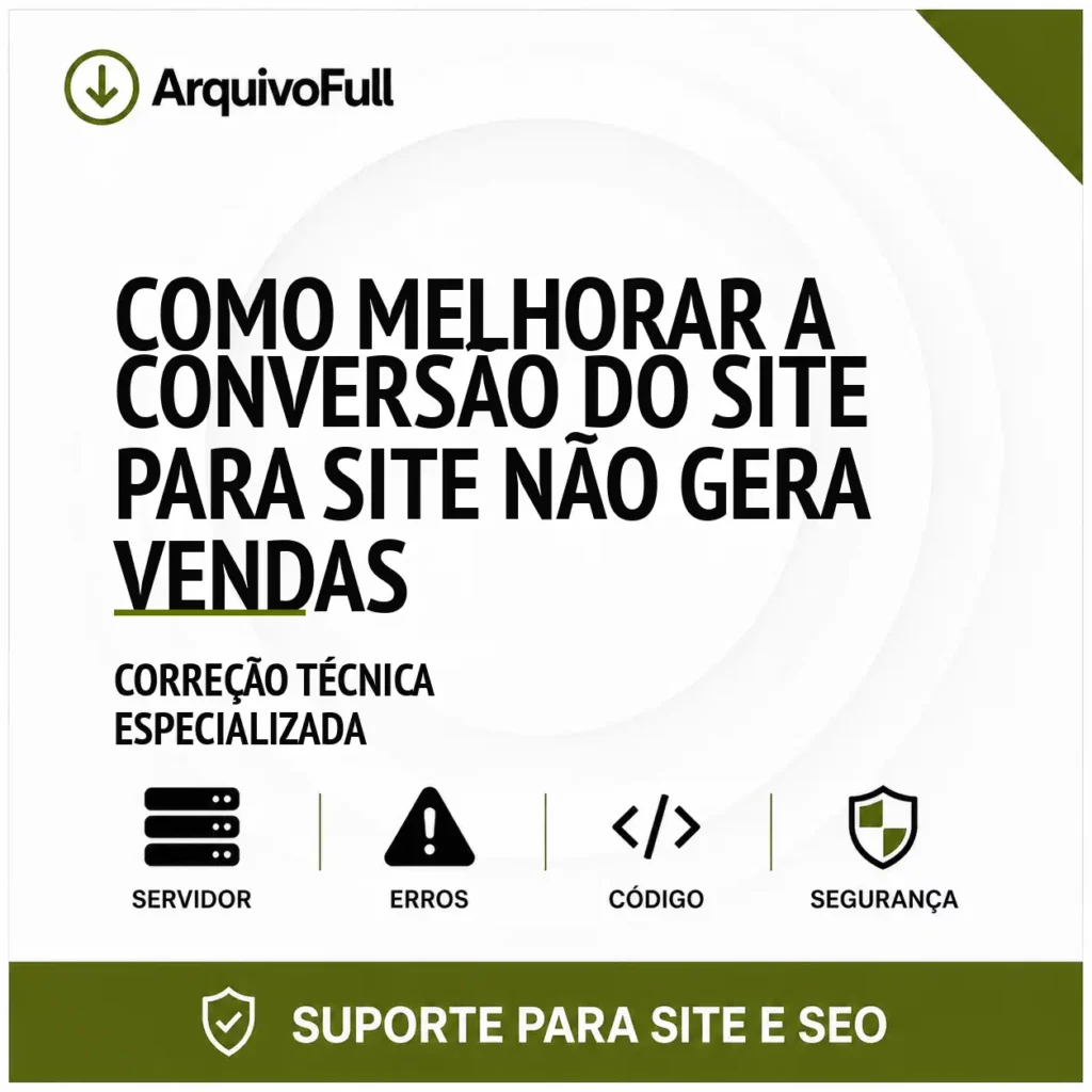 Suporte profissional para melhorar a Conversão do Site