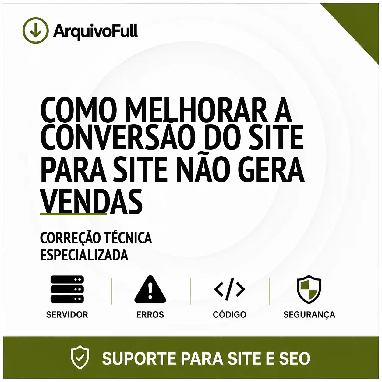 Suporte profissional para melhorar a Conversão do Site