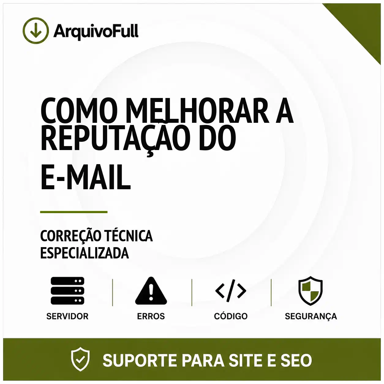 Suporte profissional para melhorar a Reputação do e-mail