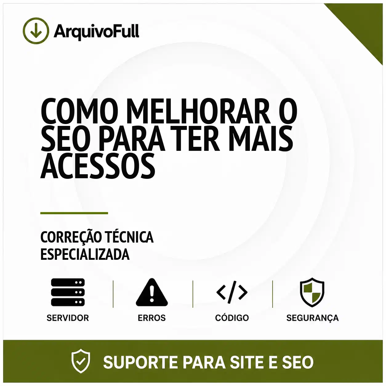 Suporte profissional para melhorar o SEO para Ter Mais Acessos