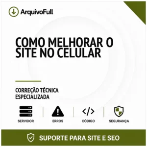 Suporte profissional para melhorar o Site no Celular