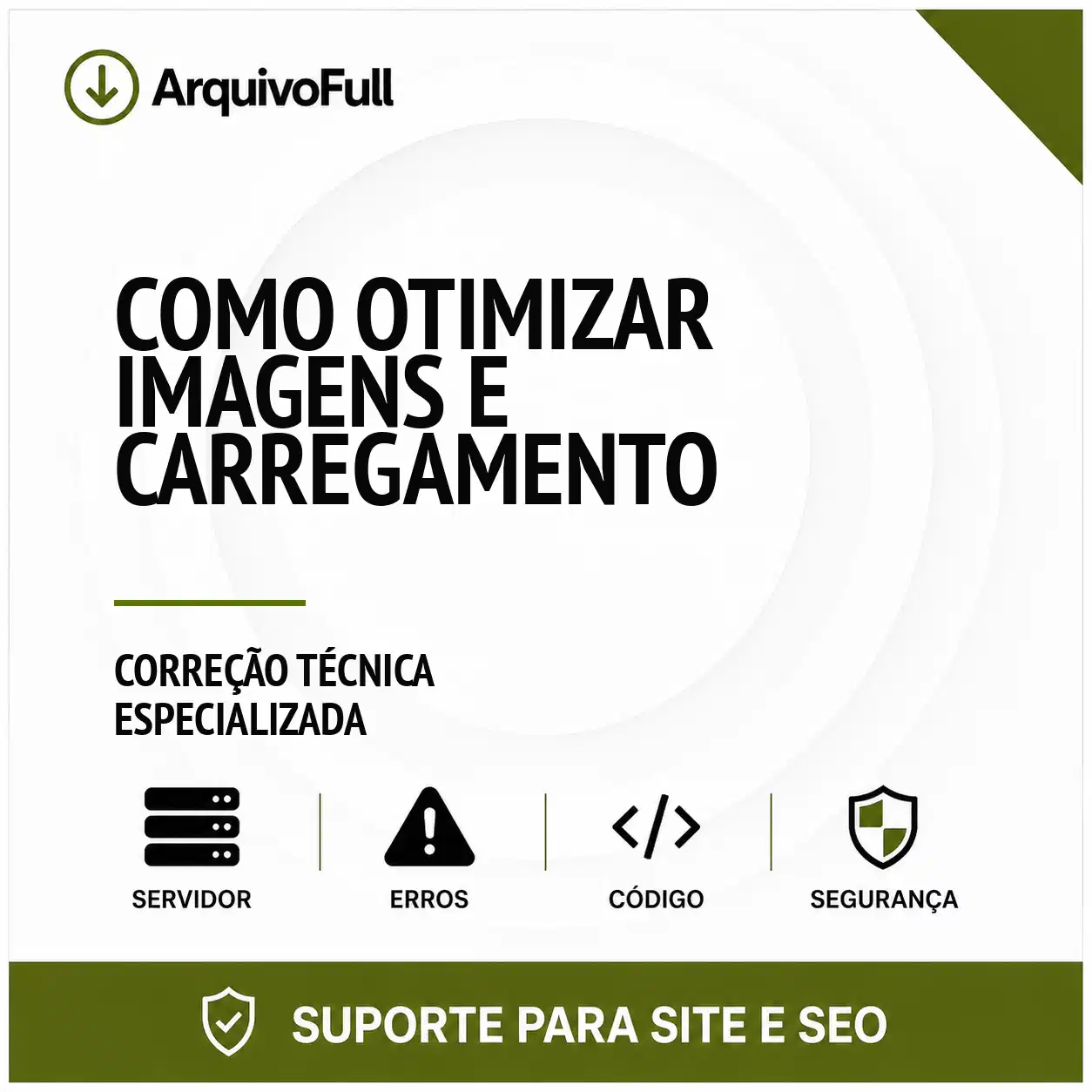 Suporte profissional para otimizar Imagens e Carregamento