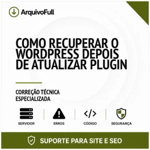 Suporte profissional para recuperar o WordPress Depois de Atualizar Plugin