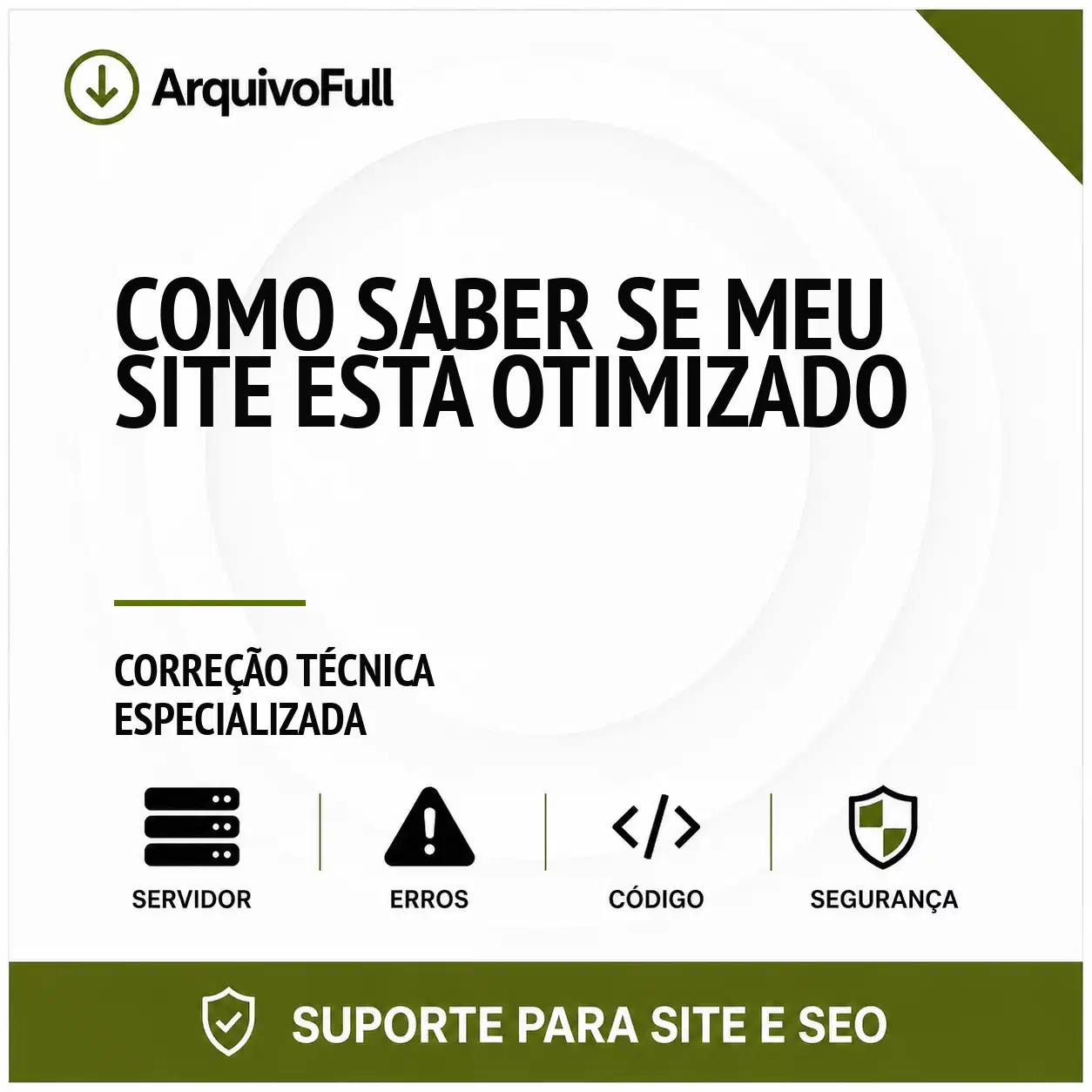 Suporte profissional para saber Se Meu Site Está Otimizado