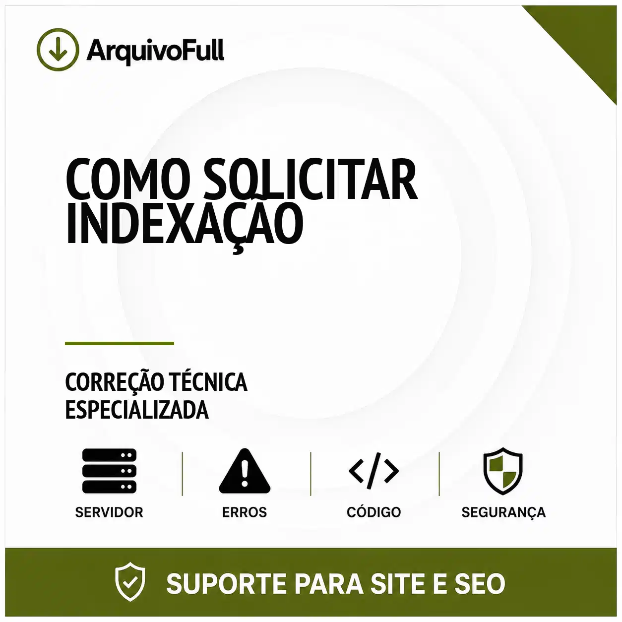 Suporte profissional para solicitar Indexação