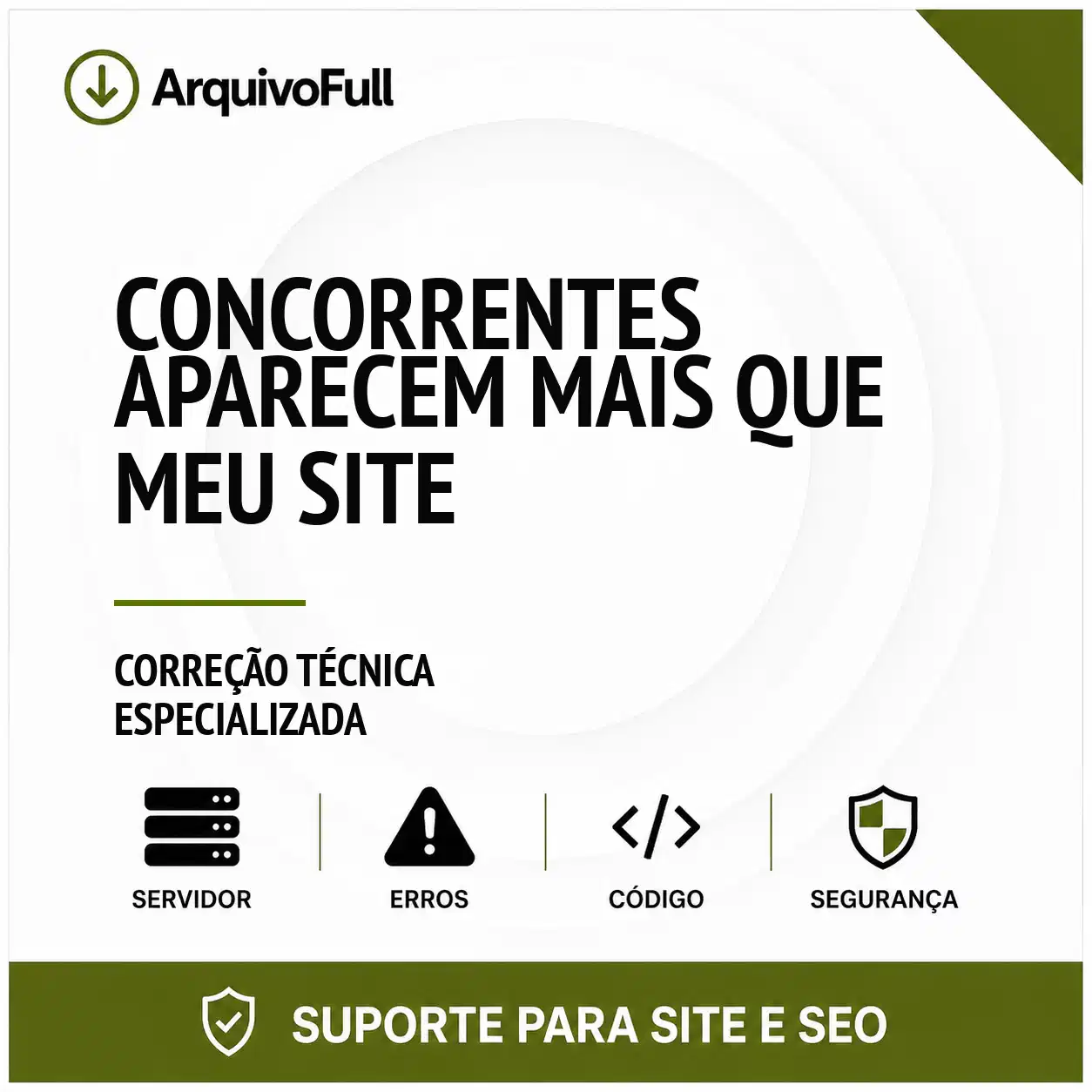 Suporte profissional para concorrentes Aparecem Mais que Meu Site