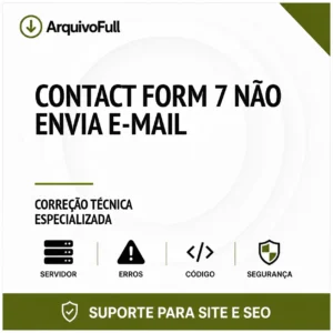 Suporte profissional para contact Form 7 Não Envia e-mail
