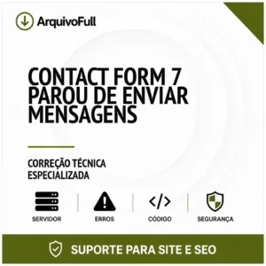 Suporte profissional para contact Form 7 Parou de Enviar Mensagens