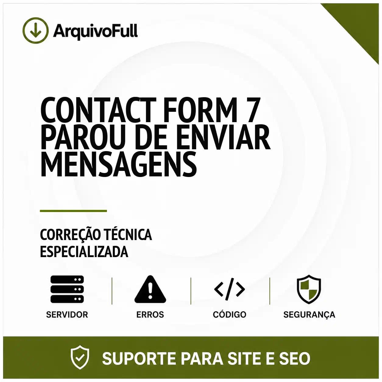 Suporte profissional para contact Form 7 Parou de Enviar Mensagens