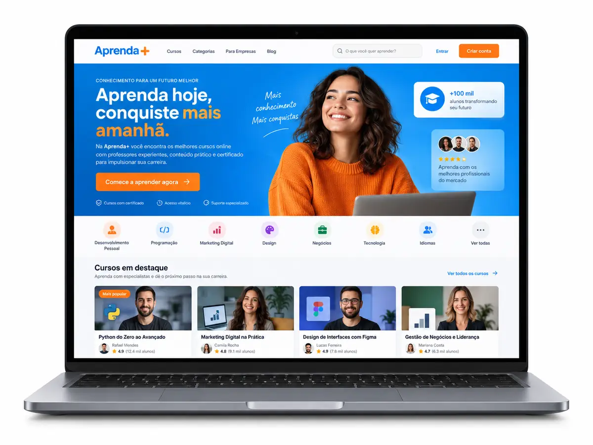 Cursos Online Criação de Site para Empresas e Desenvolvimento Web