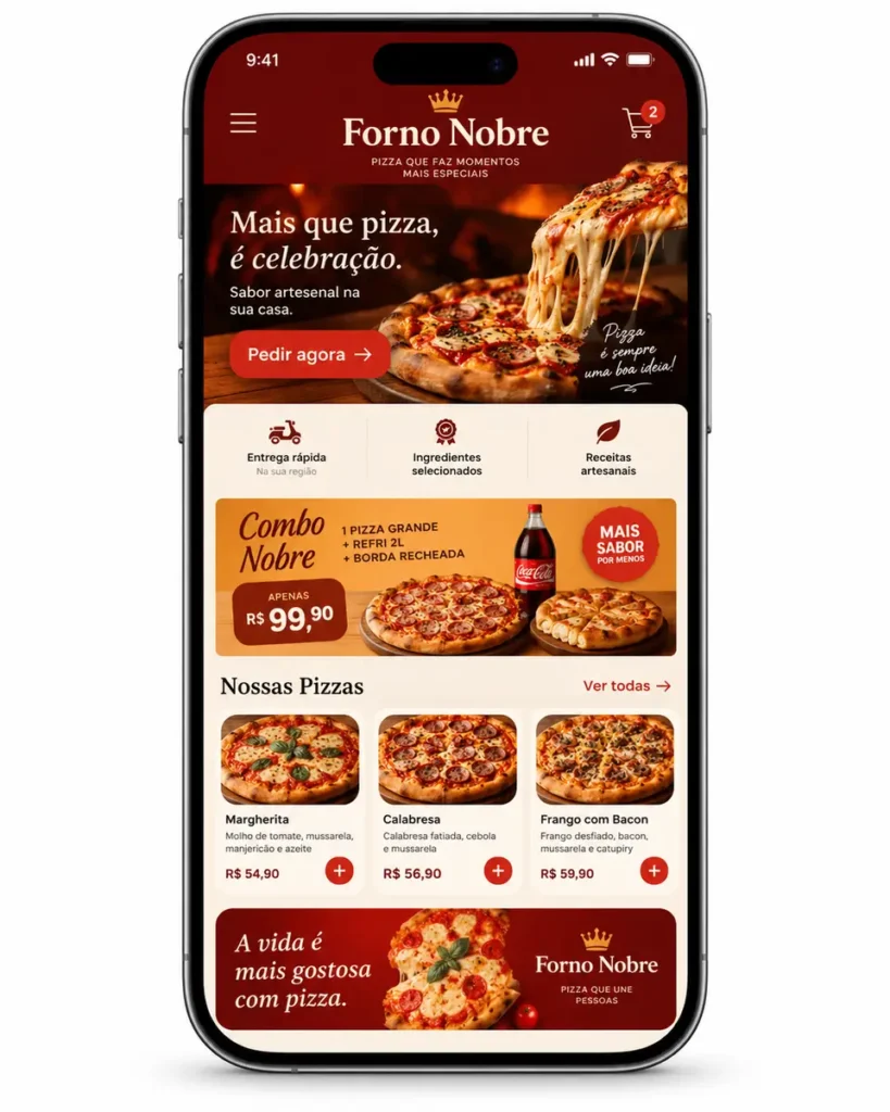 Delivery De Pizzaria Criação de Site Profissional e Desenvolvimento de Site